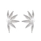 VOJ Silver Plated Stainless Steel Pearl Flower Shaped Studs - Swadesiicart
