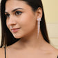 VOJ Gold-Polished Contemporary Drop Earrings - Swadesiicart