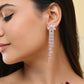 VOJ Gold-Polished Contemporary Drop Earrings - Swadesiicart