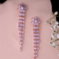 VOJ Gold-Polished Contemporary Drop Earrings - Swadesiicart