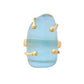 VOJ Gold-Polished Light Blue Stone Studded Ring | Swadesiicart