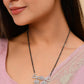 VOJ Silver Plated Ad Stone Studded Designer Mangalsutra Set - Swadesiicart