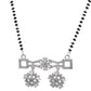 VOJ Silver Plated Ad Stone Studded Designer Mangalsutra Set - Swadesiicart