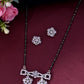 VOJ Silver Plated Ad Stone Studded Designer Mangalsutra Set - Swadesiicart