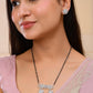 VOJ Silver Plated Ad Stone Studded Designer Mangalsutra Set - Swadesiicart