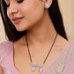 VOJ Silver Plated Ad Stone Studded Designer Mangalsutra Set - Swadesiicart