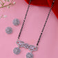 VOJ Silver Plated Ad Stone Studded Designer Mangalsutra Set - Swadesiicart