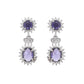 VOJ Silver Plated Blue Ad Stone Studded Jewellery Set - Swadesiicart