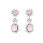 VOJ Baby Pink Ad Stone Studded Silver Plated Jewellery Set - Swadesiicart