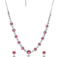 VOJ Silver Plated Red Ad Stone Studded Designer Jewellery Set - Swadesiicart