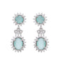 VOJ Silver Plated Sea Green Ad Studded Designer Jewellery Set - Swadesiicart