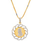 VOJ Dual Toned Ad-Studded Coin Chain Set - Swadesiicart