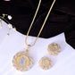 VOJ Dual Toned Ad-Studded Coin Chain Set - Swadesiicart