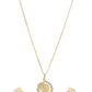 VOJ Dual Toned Ad-Studded Peacock Shaped Chain Set - Swadesiicart