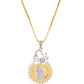 VOJ Dual Toned Ad-Studded Crown Chain Set - Swadesiicart