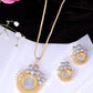 VOJ Dual Toned Ad-Studded Designer Coin Chain Set - Swadesiicart