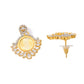 VOJ Dual Toned Ad-Studded Designer Pendant With Chain And Earrings Set - Swadesiicart