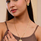 VOJ Dual Toned Ad-Studded Gold-Polished Coin Chain Set - Swadesiicart