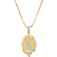 VOJ Dual Toned Ad-Studded Gold-Polished Coin Chain Set - Swadesiicart