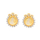 VOJ Dual Toned Ad-Studded Gold-Polished Coin Chain Set - Swadesiicart