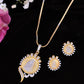VOJ Dual Toned Ad-Studded Gold-Polished Coin Chain Set - Swadesiicart