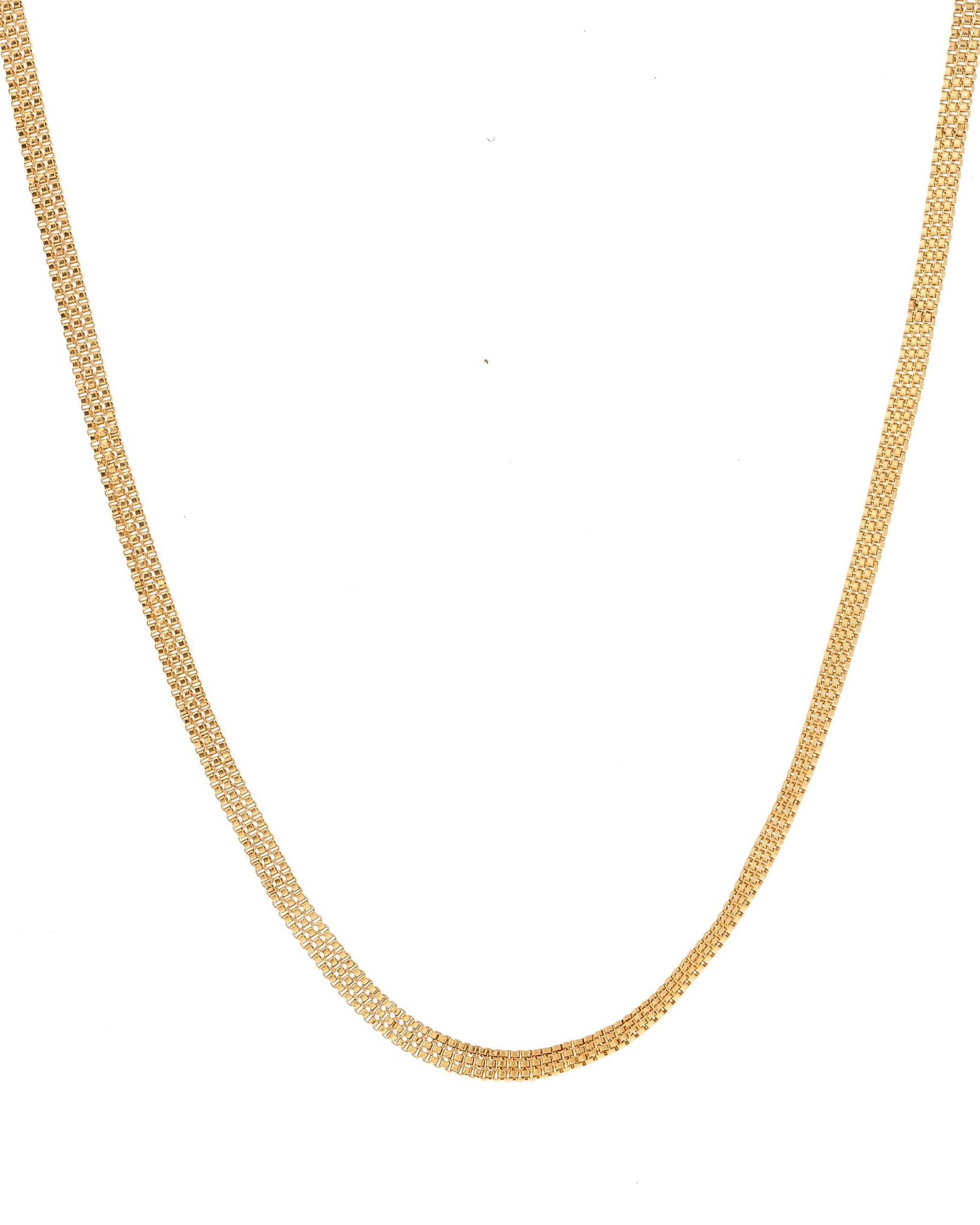 VOJ Gold-Polished Designer Box Men Chain | Swadesiicart