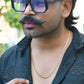 VOJ Gold-Polished Designer Box Men Chain | Swadesiicart