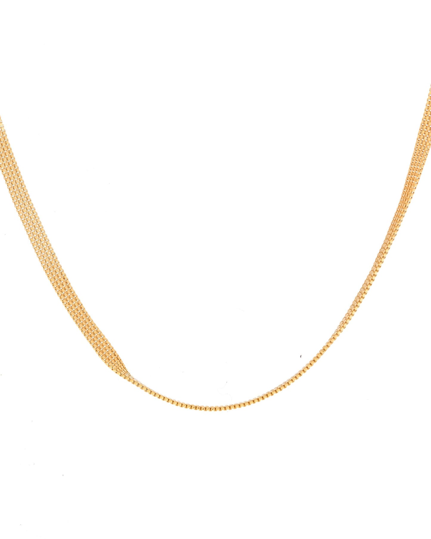 VOJ Gold-Polished Designer Box Men Chain | Swadesiicart