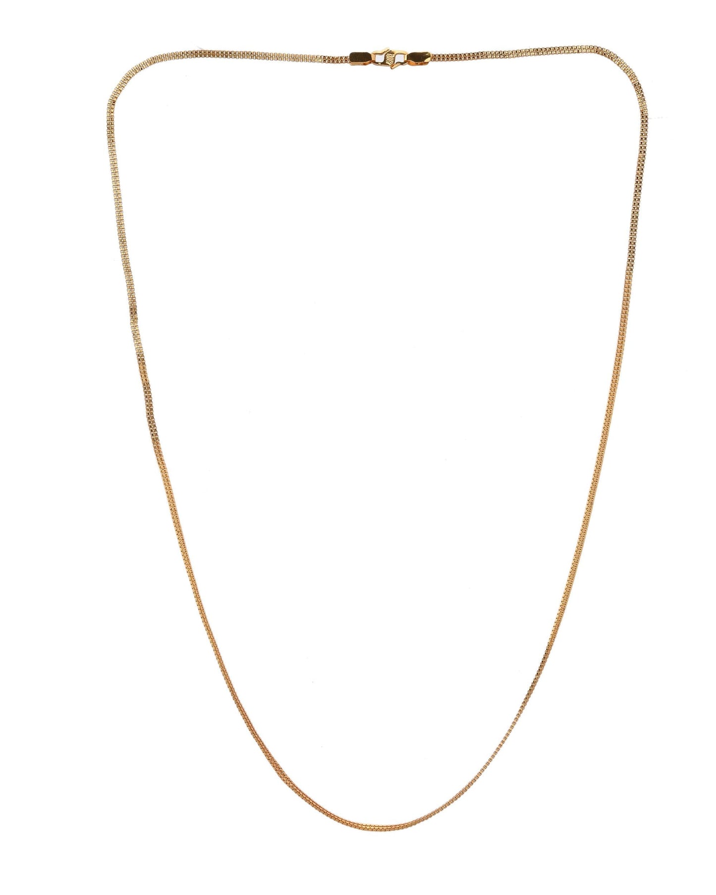 VOJ Gold-Polished Designer Box Women Chain | Swadesiicart
