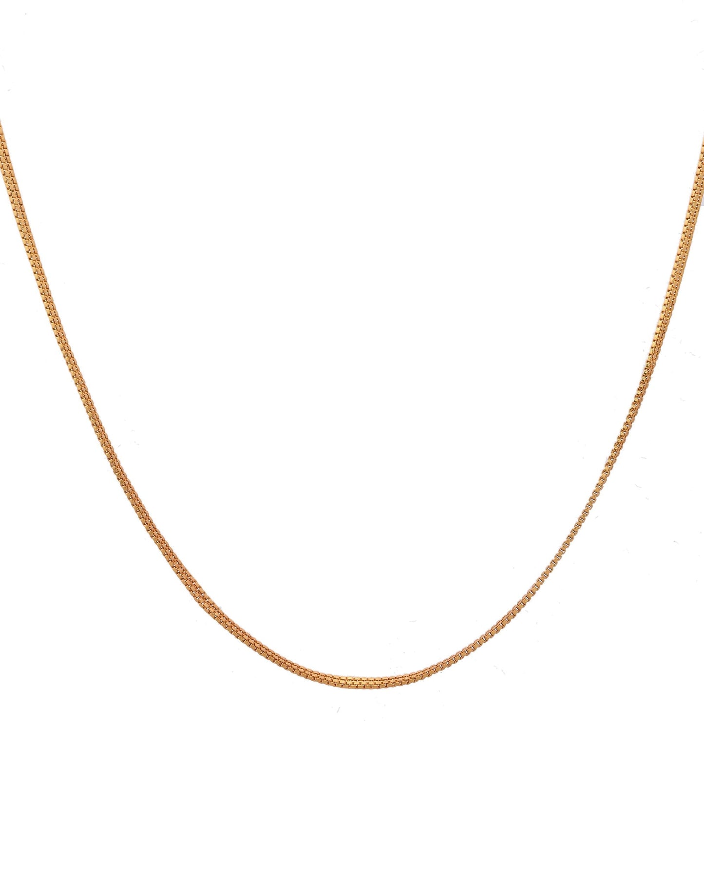 VOJ Gold-Polished Designer Box Women Chain | Swadesiicart