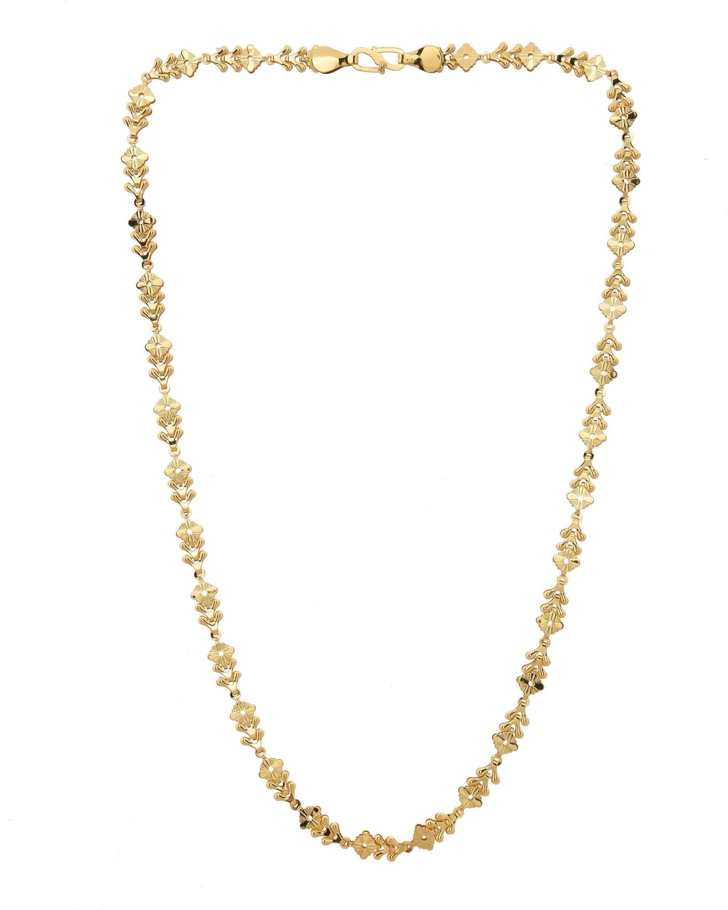 VOJ Gold-Polished Designer Square Women Chain | Swadesiicart