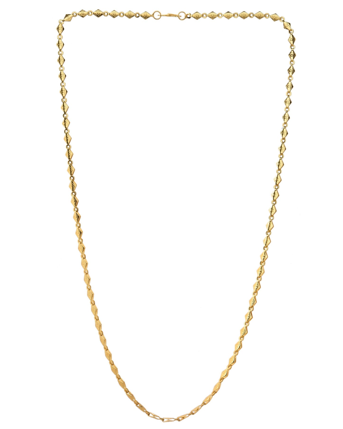VOJ Gold-Polished Designer Oval Women Chain | Swadesiicart