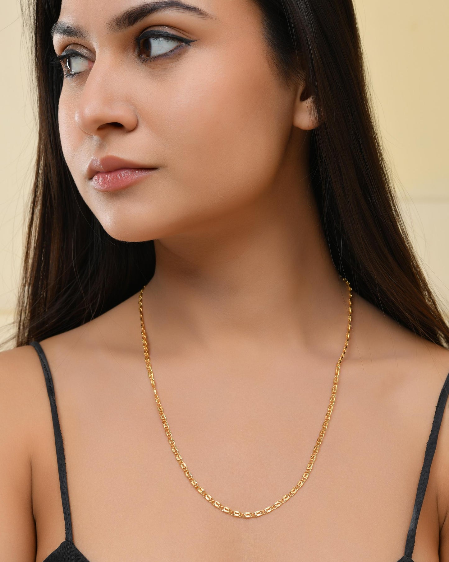 VOJ Gold-Polished Designer Women Chain - Swadesiicart
