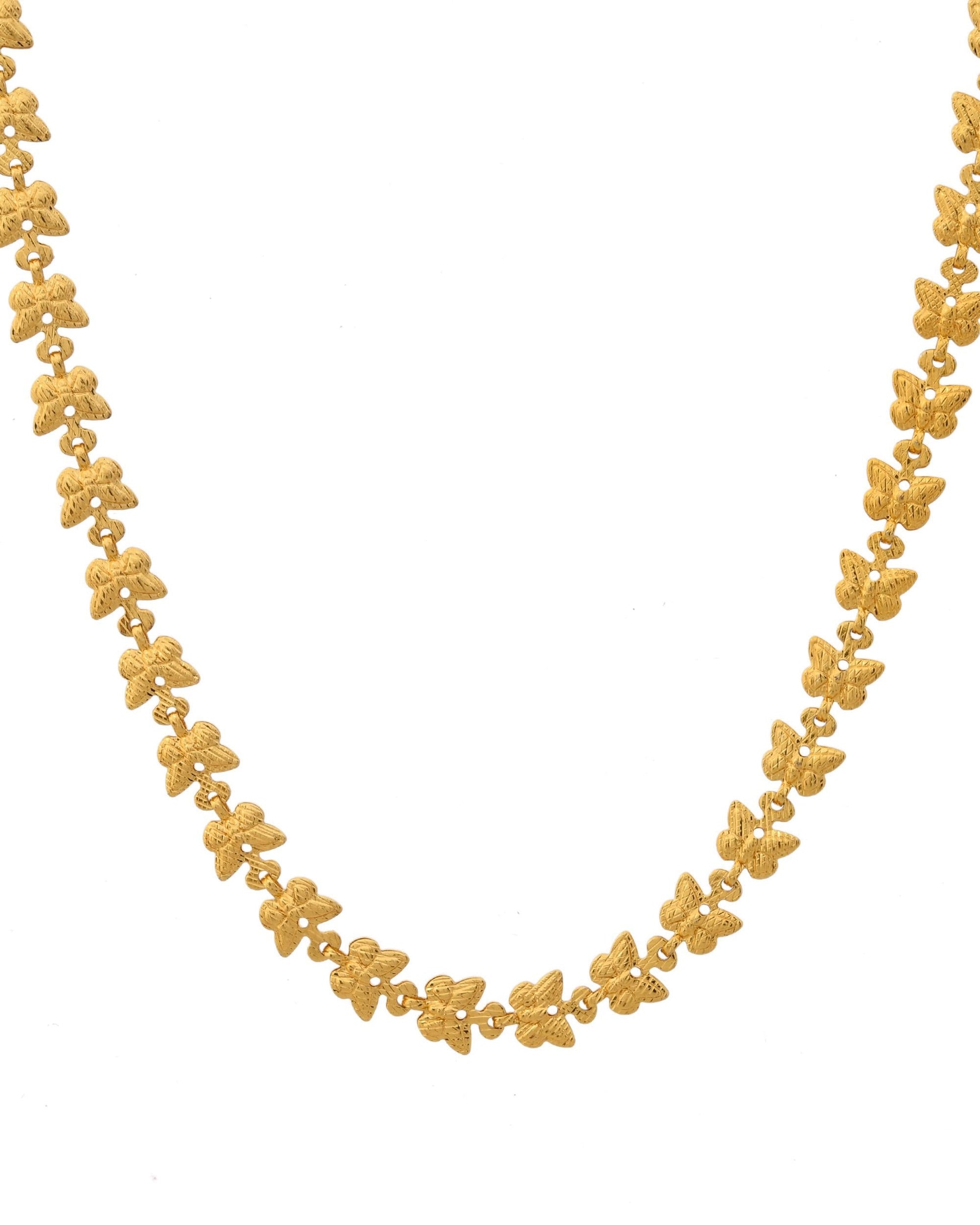 VOJ Gold-Polished Designer Butterfly Women Chain | Swadesiicart