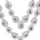 VOJ Silver Plated Stainless Steel American Diamond Studded Jewellery Set - Swadesiicart