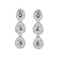 VOJ Silver Plated Stainless Steel American Diamond Studded Jewellery Set - Swadesiicart