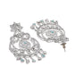 VOJ Silver-Plated American Diamond Studded Jewellery Set - Swadesiicart