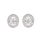 VOJ Silver Plated Ad-Studded Pendant With Chain And Earrings Set - Swadesiicart
