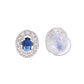 VOJ Silver Plated Blue Ad-Studded Pendant With Chain And Earrings Set - Swadesiicart