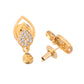 VOJ Gold-Polished AD Stone Studded Designer Chain Set | Swadesiicart