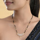 VOJ Gold-Polished AD Stone Studded MangalSutra Set - Swadesiicart
