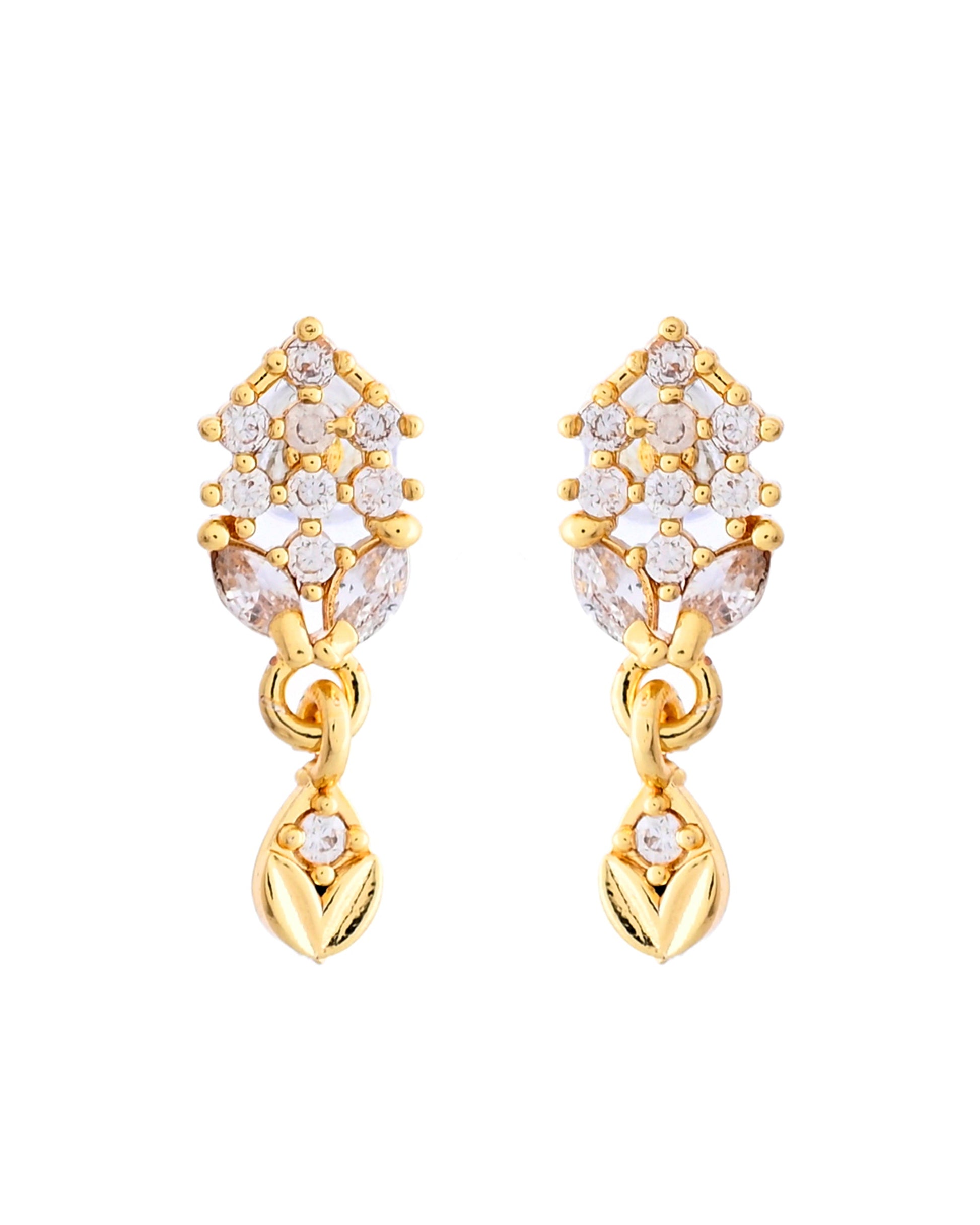 VOJ Gold-Polished AD Stone Studded MangalSutra Set - Swadesiicart
