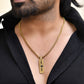 VOJ Men's Gold-Polished Chain With Pandent | Swadesiicart