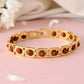 VOJ Men's Gold Toned Rudraksha Bracelet - Swadesiicart