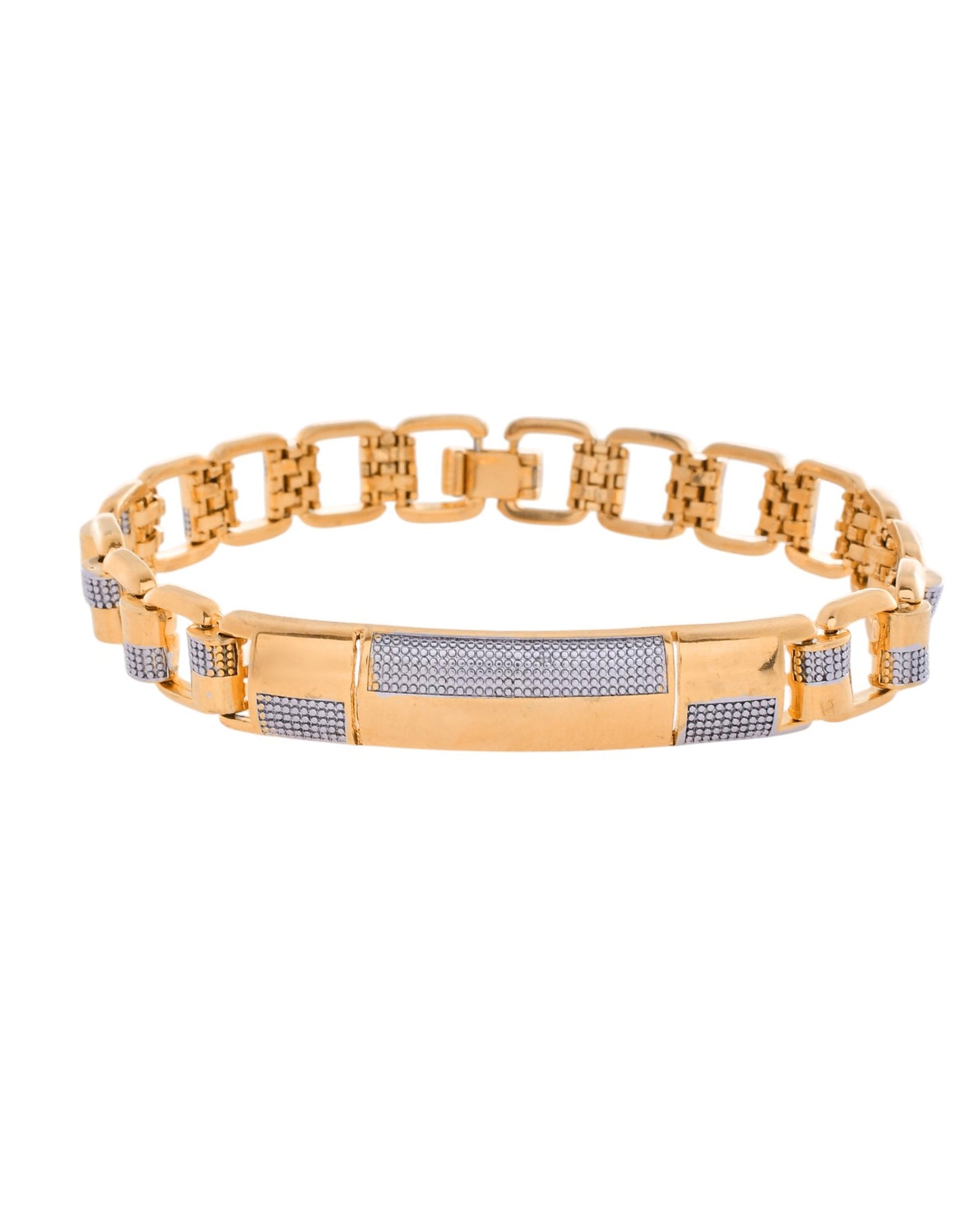VOJ Dual Toned Men's Desgner Bracelet - Swadesiicart