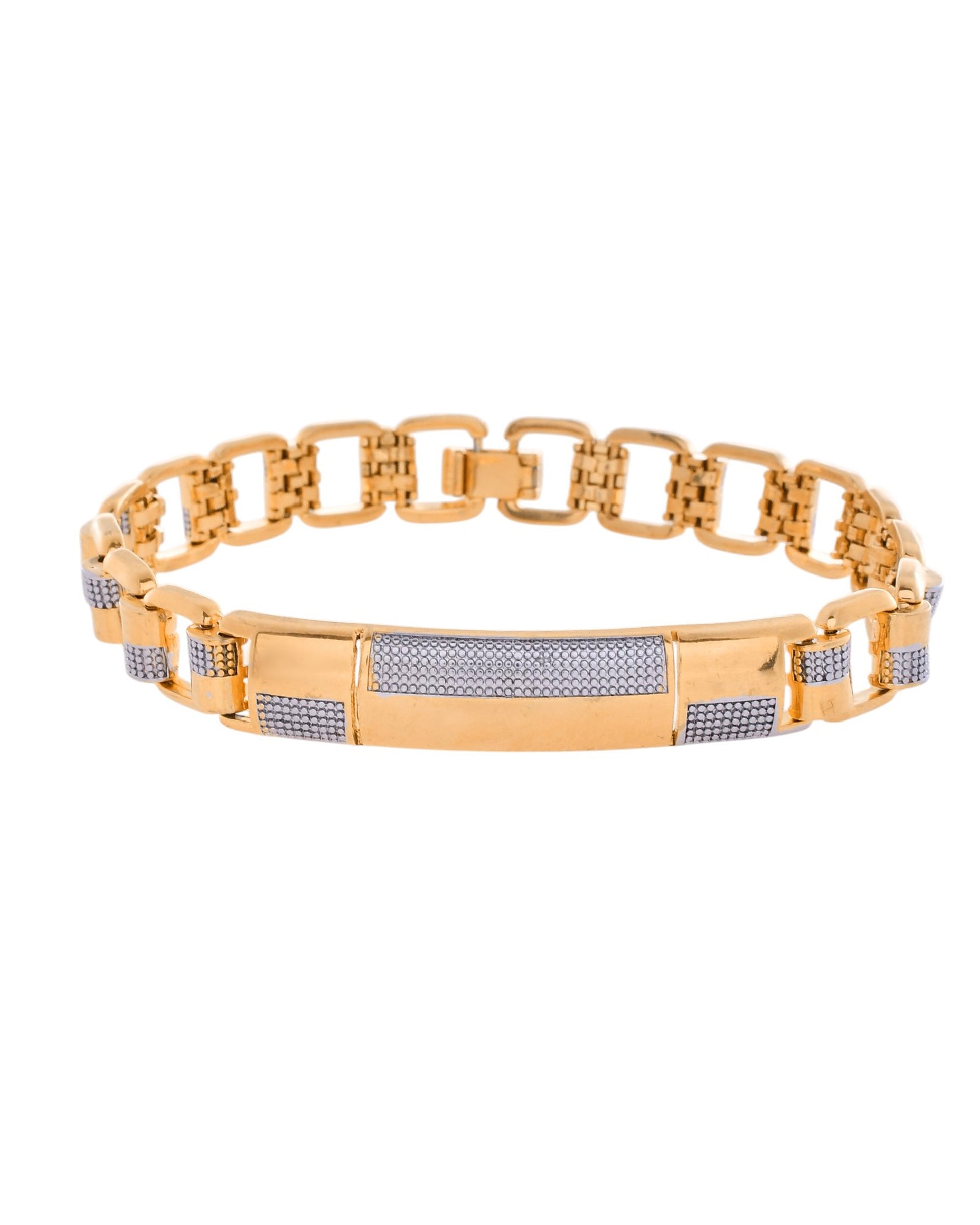 VOJ Dual Toned Men's Desgner Bracelet - Swadesiicart