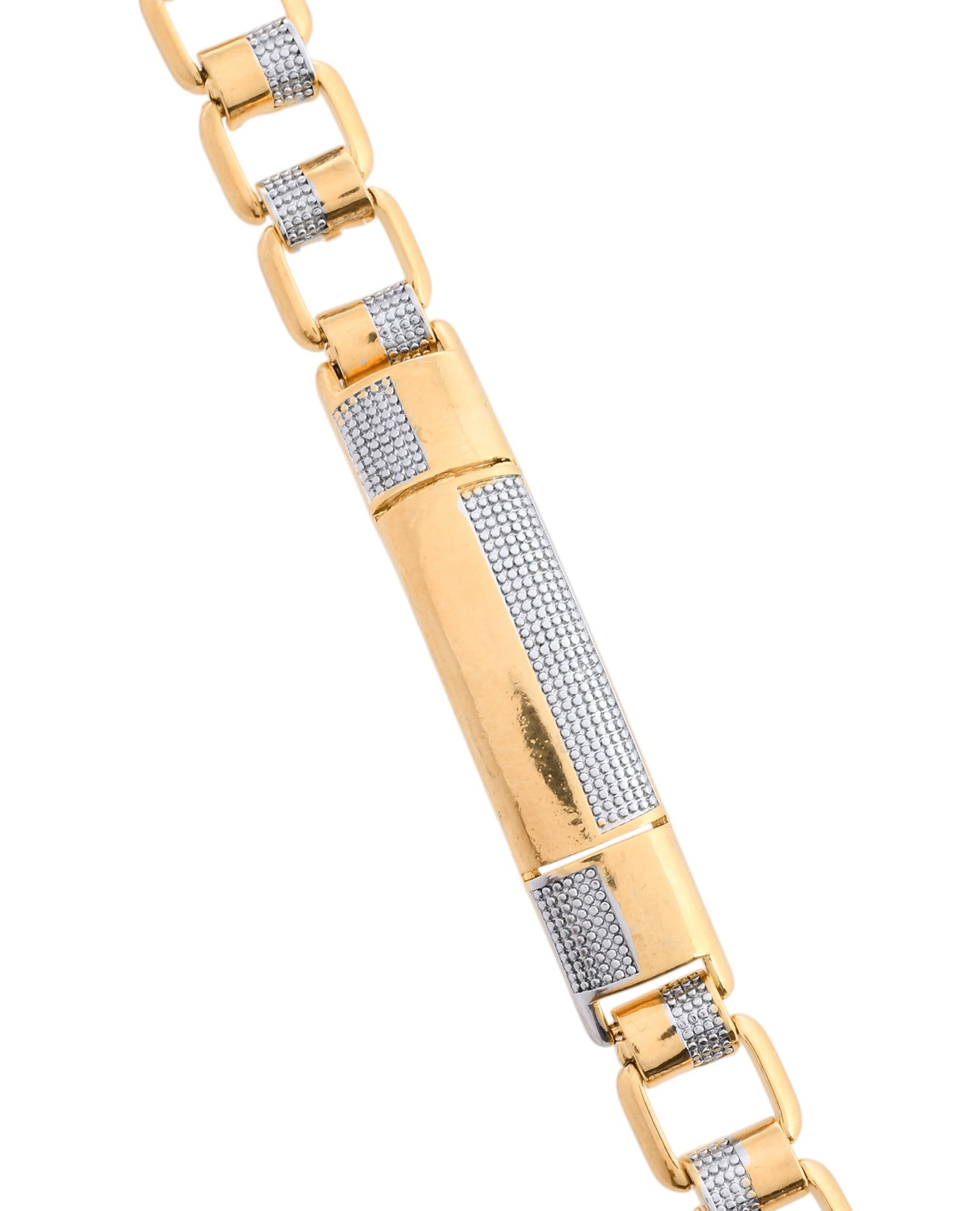 VOJ Dual Toned Men's Desgner Bracelet - Swadesiicart