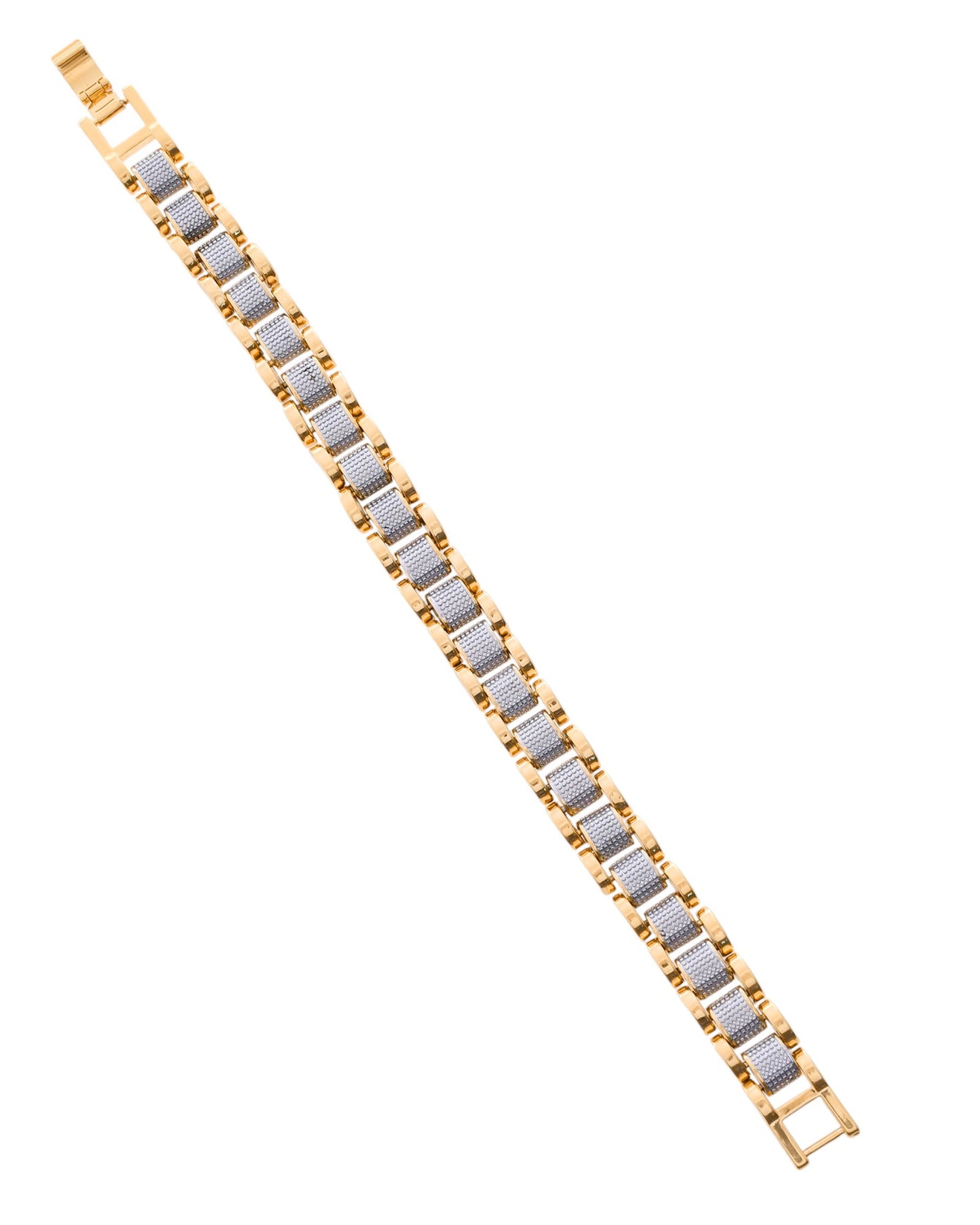 VOJ Men's Dual Toned Designer Bracelet - Swadesiicart