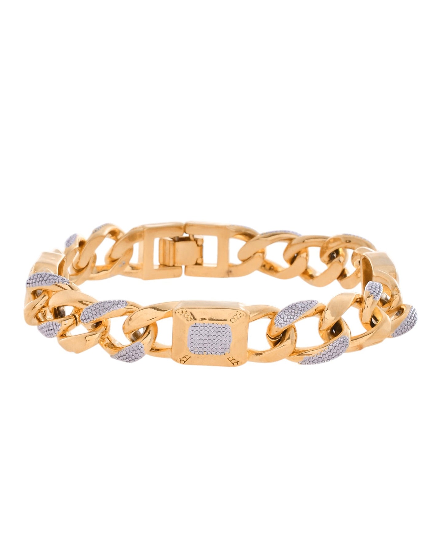 VOJ Dual Toned Men's Elgent Stylish Bracelet - Swadesiicart