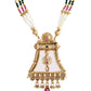 VOJ Gold-Polished Moon Stone Studded long Necklace With Earrings Set - Swadesiicart